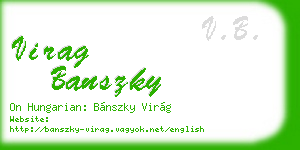 virag banszky business card